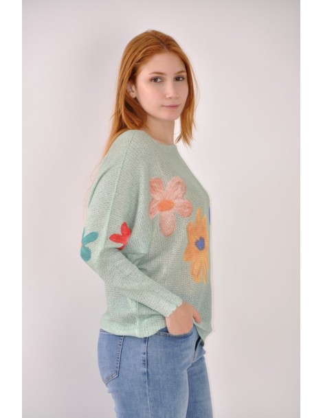 BLUSA DE PUNTO ESTAMPADA