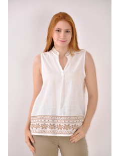 BLUSA BORDADA AZUL
