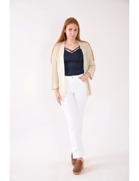 CHAQUETA PUNTO M/CORTA ABIERTA 