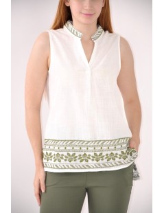 BLUSA BORDADA AZUL