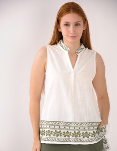 BLUSA BORDADA AZUL