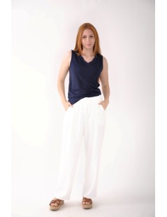 PANTALÓN BASICO ANCHO GOMAS