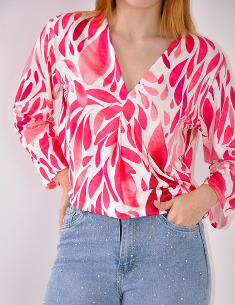 BLUSA ESTAMPADA M/LARGA
