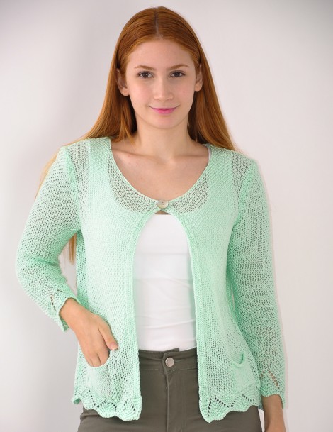 CHAQUETA PUNTO C/1 BOTÓN 