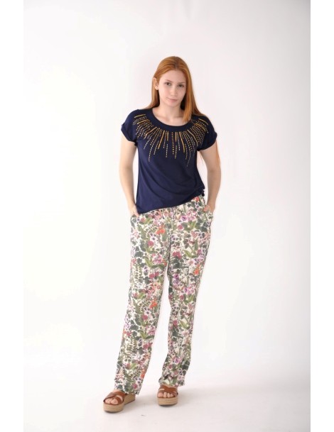 PANTALÓN FLUIDO ESTAMPADO