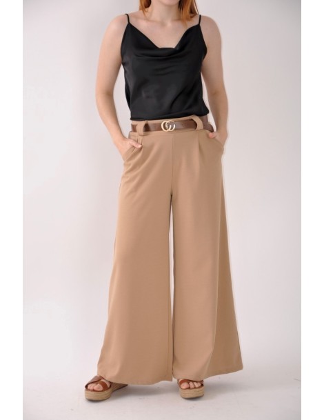 PANTALÓN ANCHO PINZAS C/CINTURÓN