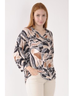 BLUSA C/PICO ESTAMPADA 