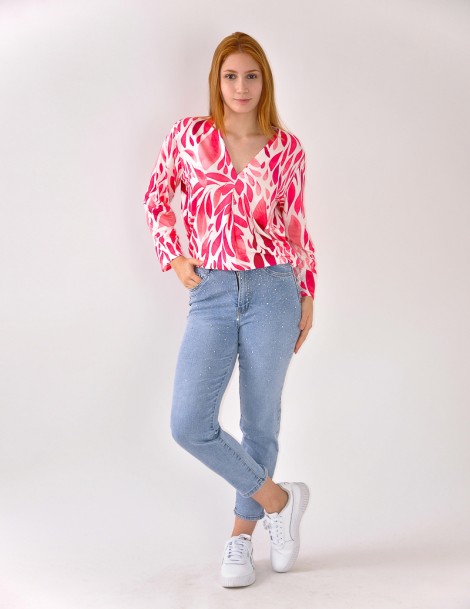 BLUSA ESTAMPADA M/LARGA