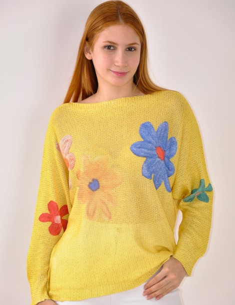 BLUSA DE PUNTO ESTAMPADA