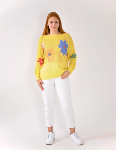 BLUSA DE PUNTO ESTAMPADA