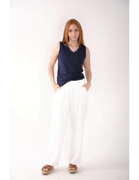 PANTALÓN BASICO ANCHO GOMAS