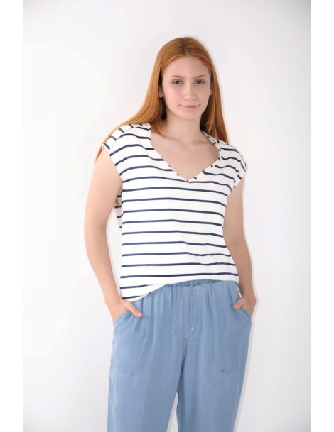 CAMISETA RAYAS C/PICO