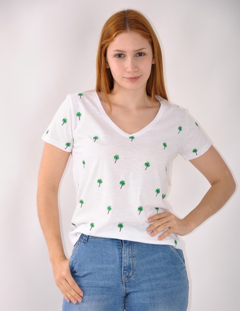 CAMISETA ESTAMPADA PALMERAS 