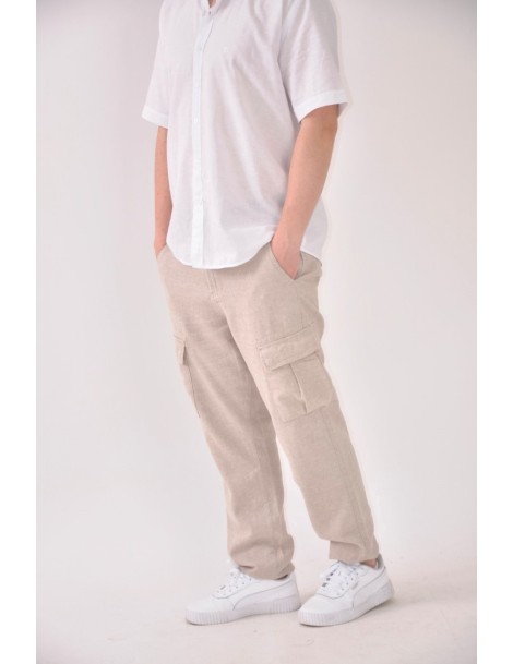 PANTALÓN LINO CARGO