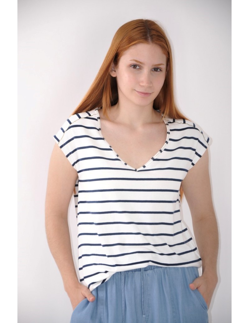 CAMISETA RAYAS C/PICO