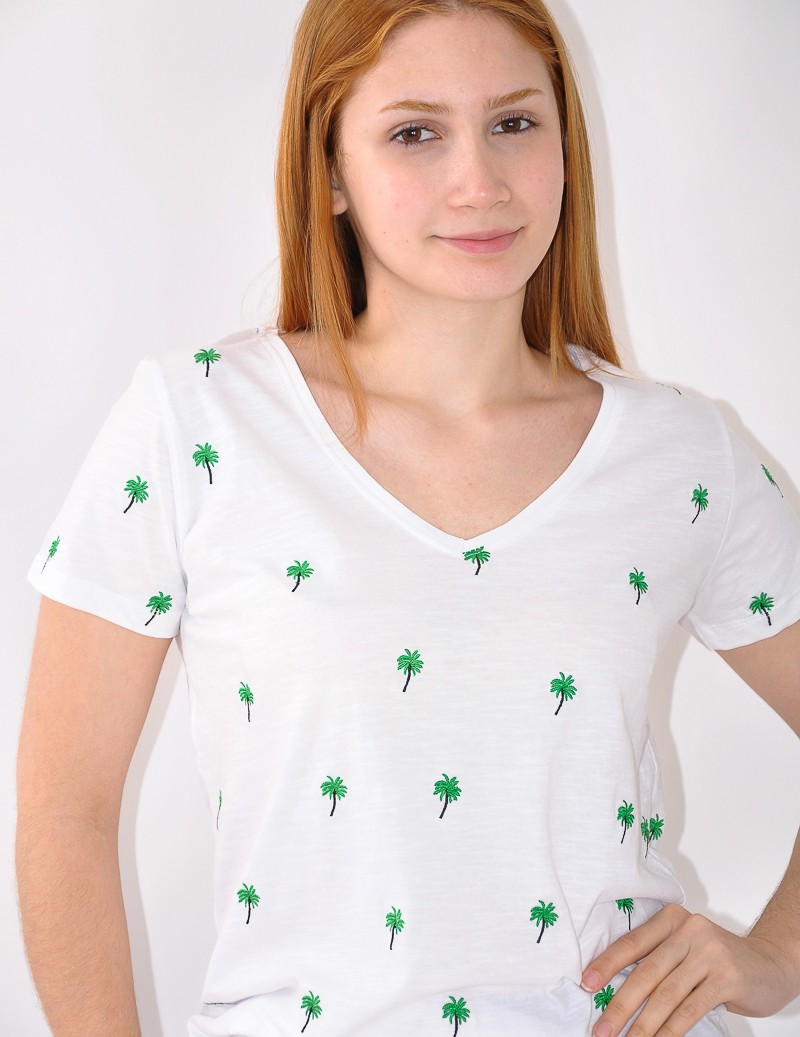 CAMISETA ESTAMPADA PALMERAS 