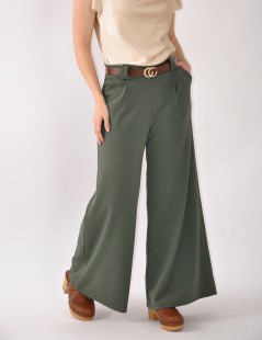 PANTALÓN ANCHO PINZAS C/CINTURÓN