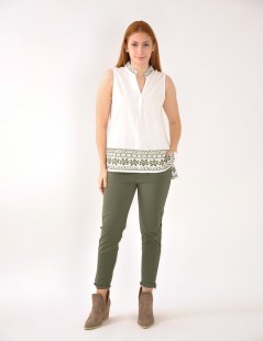 BLUSA BORDADA AZUL