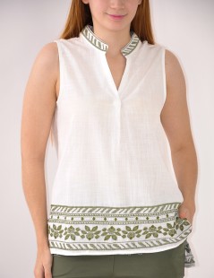 BLUSA BORDADA AZUL