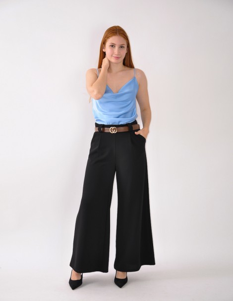 PANTALÓN ANCHO PINZAS C/CINTURÓN