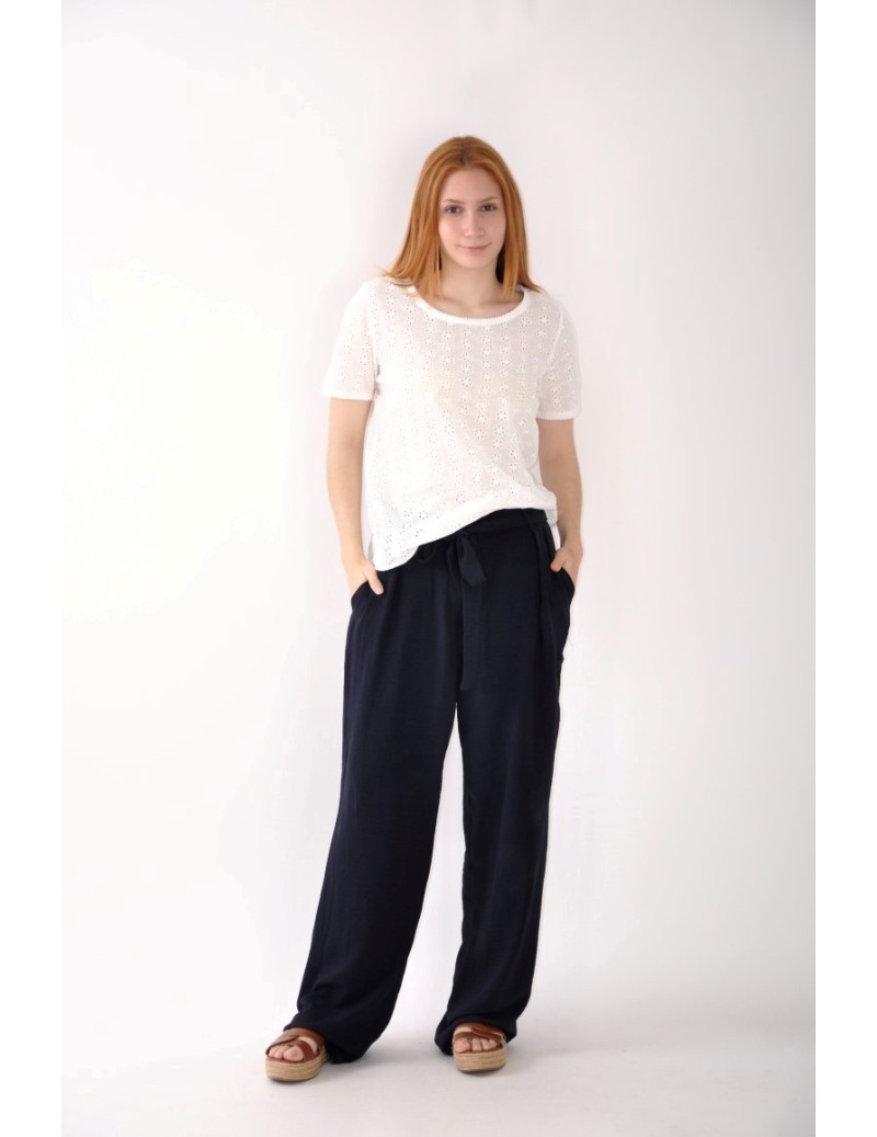 PANTALÓN FLUIDO LAZO ESTAMPADO
