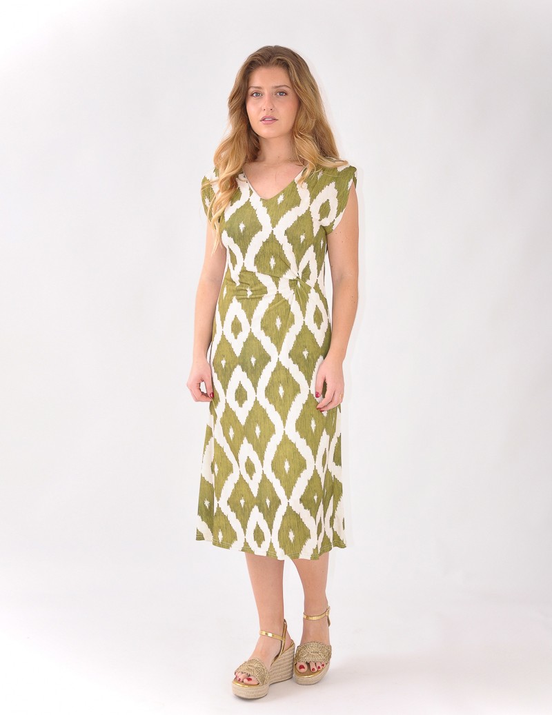 VESTIDO ESTAMPADO NUDO 