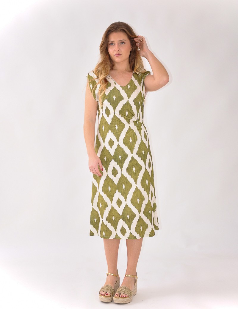 VESTIDO ESTAMPADO C/NÓ