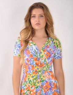 VESTIDO M/CURTA ESTAMPADO 