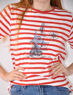 CAMISOLA ESTAMPADA C/RISCAS
