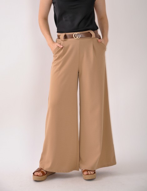 PANTALÓN ANCHO PINZAS C/CINTURÓN
