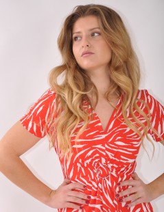 VESTIDO M/CURTA ESTAMPADO 