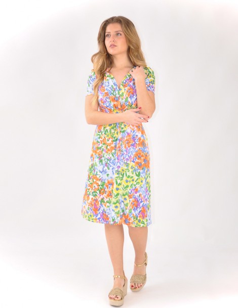 VESTIDO M/CURTA ESTAMPADO 