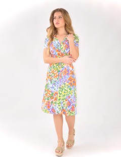 VESTIDO M/CURTA ESTAMPADO 