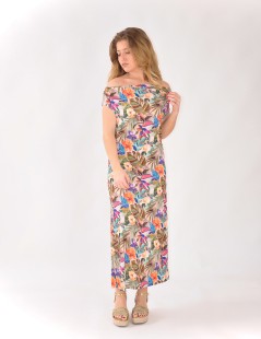 VESTIDO DRAPEADO ESTAMPADO