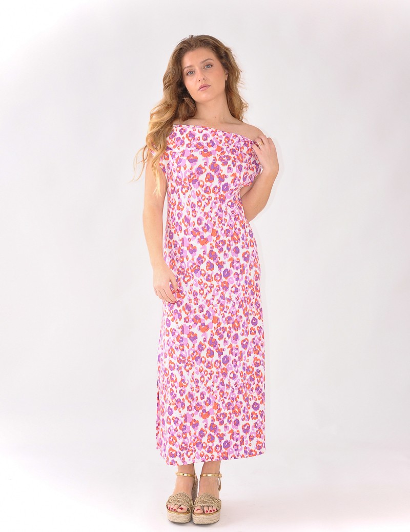 VESTIDO DRAPEADO ESTAMPADO