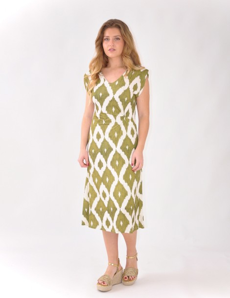 VESTIDO ESTAMPADO NUDO 