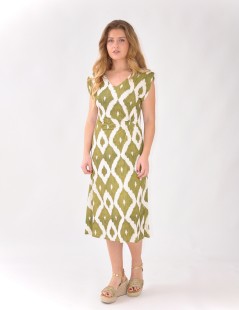 VESTIDO ESTAMPADO C/NÓ