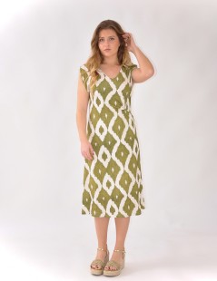 VESTIDO ESTAMPADO NUDO 