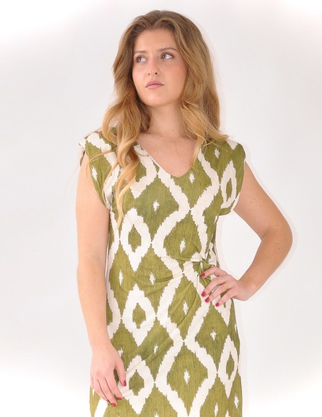 VESTIDO ESTAMPADO NUDO 