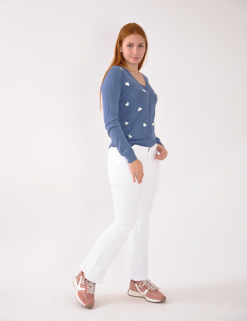 CAZADORA TEJANA BORDADA FLORES