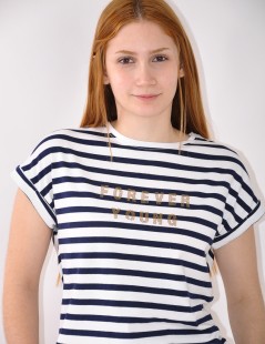 CAMISOLA ESTAMPADA C/RISCAS