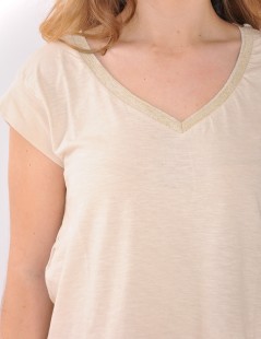 CAMISETA C/PICO SIN MANGAS 