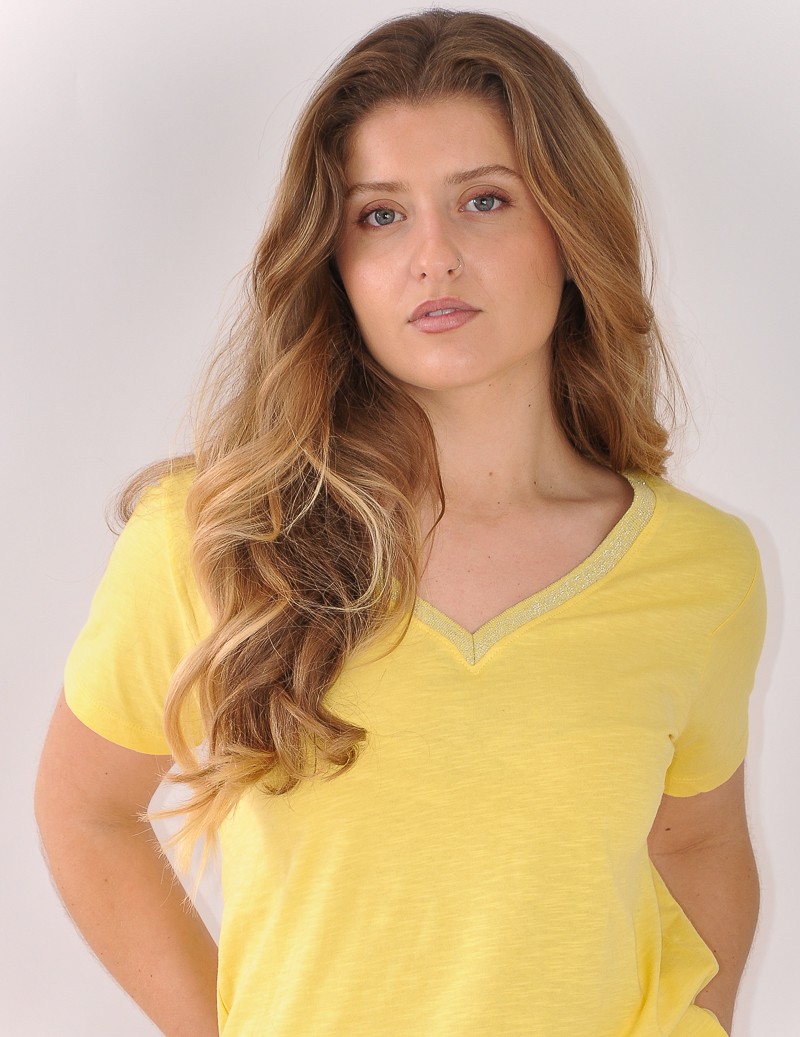 CAMISETA C/PICO LUREX 