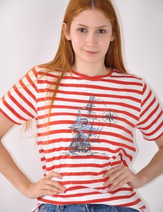 CAMISOLA ESTAMPADA C/RISCAS
