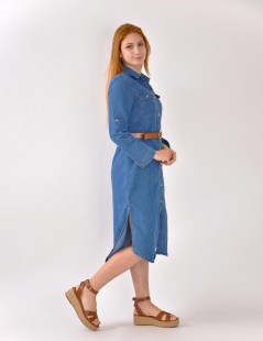 VESTIDO LARGO VAQUERO