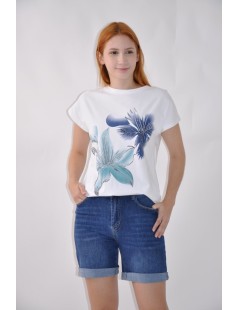 CAMISETA ESTAMPADA Y BORDADA