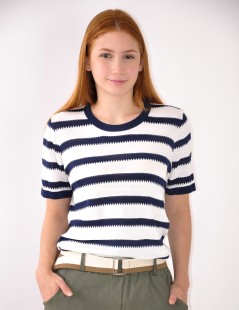 CAMISOLA MANGA CURTA RISCAS