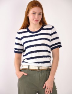 CAMISOLA MANGA CURTA RISCAS