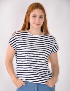 CAMISOLA ESTAMPADA C/RISCAS