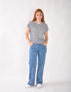 CAMISOLA ESTAMPADA C/RISCAS